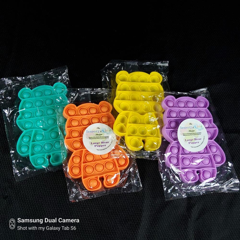 Medium Bat‑Shaped Sensory Popper – New – Choose Color